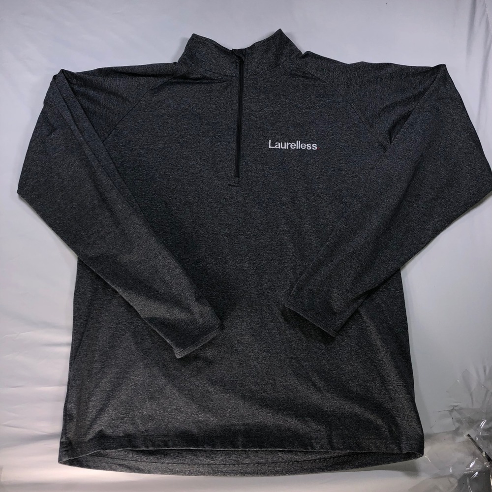 Sport-Tek Mens Laurelless Quarter Zip Pullover Charcoal Grey Heather Large